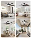Smart 52-Inch Ceiling Fan with Lights and Remote