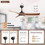 Sofucor 52 Inch Smart Ceiling Fan with Lights