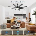 Sofucor 52 Inch Smart Ceiling Fan with Lights