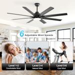 Sofucor 52 Inch Smart Ceiling Fan with Lights