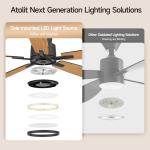 Atolit 52-Inch Smart Ceiling Fan with Lights
