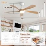 Sofucor 52" Smart Ceiling Fan with Remote