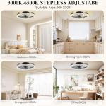 20'' Smart Ceiling Fan with Lights and Remote