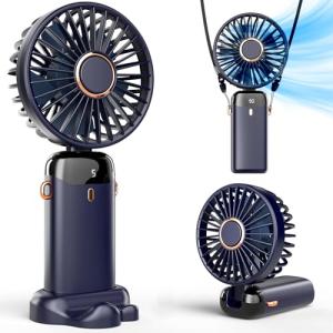 Koonie Rechargeable Handheld Fan with Digital Display