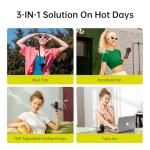 JISULIFE 3-in-1 Rechargeable Handheld Fan