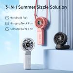 JISULIFE 3-in-1 Rechargeable Handheld Fan