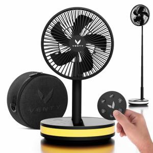 Portable USB-C Fan with Power Bank - Black