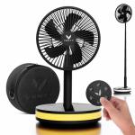 Portable USB-C Fan with Power Bank - Black