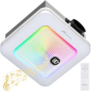Hawkrown Bluetooth Bathroom Exhaust Fan with Lights