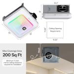 Hawkrown Bluetooth Bathroom Exhaust Fan with Lights