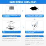 Hawkrown Bluetooth Bathroom Exhaust Fan with Lights