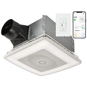 Smart Voice-Controlled Bathroom Fan with LED Light