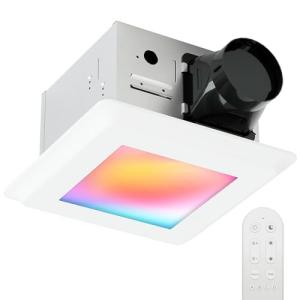 JULLISON Color-Changing Smart Bathroom Exhaust Fan