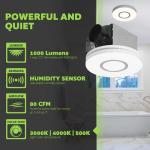 Homewerks RGB Bathroom Fan with Remote Control