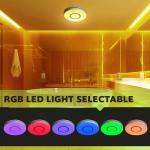 Homewerks RGB Bathroom Fan with Remote Control