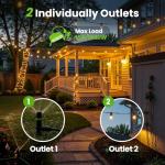 Smart Outdoor Plug with Dual Sockets and Wi-Fi