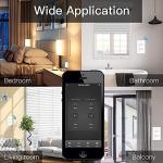 MOES Smart WiFi RF 2 Gang Double Curtain Blind Touch Switch for Roller Shutter Electric Motor Tuya Smart Life App, Voice Control with Google Home Alexa Voice Control, White