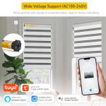 Smart Tuya WiFi Blinds Motor, AC100-240V Plug-in for 1.5"/38mm Shade Tubes, Compatible with Alexa/Google Home, APP & Timer Control, No Hub Required - Idea for Zebra, Roman, Roller Shades