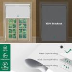 Allesin Motorized Roller Blinds with Remote Control for Windows, 100% Blackout Smart Shades with Quiet Motor, Dry Battery Powered Electric Blind (White 31" W x 72" H)