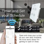 MOES Smart WiFi RF 2 Gang Double Curtain Blind Touch Switch for Roller Shutter Electric Motor Tuya Smart Life App, Voice Control with Google Home Alexa Voice Control, White