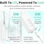 Aura Roller Smart Shade Driver, Remote Control & WiFi Dongle | Automate Existing Blinds | Beaded Window Shade Compatible | Rechargeable Long-Life Battery | Set Up Schedules | Hands Free Voice Control