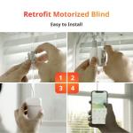 SwitchBot Blind Tilt Motorized Blinds - Smart Electric Blinds, Automatic Blind Opener and Closer, Solar Powered, Light Sensing Control, Add Hub Mini to Make it Compatible with Alexa & Google Home