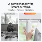 SwitchBot Automatic Curtain Opener - Bluetooth Remote Control Smart Curtain with App, Upgraded High-Performance Motor, Add SwitchBot Hub to Work with Alexa, Google Home, HomeKit