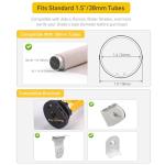 Smart Tuya WiFi Blinds Motor, AC100-240V Plug-in for 1.5"/38mm Shade Tubes, Compatible with Alexa/Google Home, APP & Timer Control, No Hub Required - Idea for Zebra, Roman, Roller Shades