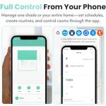 Aura Roller Smart Shade Driver, Remote Control & WiFi Dongle | Automate Existing Blinds | Beaded Window Shade Compatible | Rechargeable Long-Life Battery | Set Up Schedules | Hands Free Voice Control