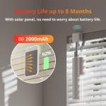 SwitchBot Blind Tilt Motorized Blinds - Smart Electric Blinds, Automatic Blind Opener and Closer, Solar Powered, Light Sensing Control, Add Hub Mini to Make it Compatible with Alexa & Google Home