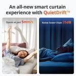 SwitchBot Automatic Curtain Opener - Bluetooth Remote Control Smart Curtain with App, Upgraded High-Performance Motor, Add SwitchBot Hub to Work with Alexa, Google Home, HomeKit