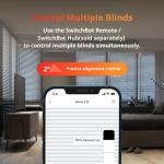 SwitchBot Blind Tilt Motorized Blinds - Smart Electric Blinds, Automatic Blind Opener and Closer, Solar Powered, Light Sensing Control, Add Hub Mini to Make it Compatible with Alexa & Google Home