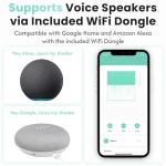 Aura Roller Smart Shade Driver, Remote Control & WiFi Dongle | Automate Existing Blinds | Beaded Window Shade Compatible | Rechargeable Long-Life Battery | Set Up Schedules | Hands Free Voice Control
