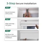 Allesin Motorized Roller Blinds with Remote Control for Windows, 100% Blackout Smart Shades with Quiet Motor, Dry Battery Powered Electric Blind (White 31" W x 72" H)