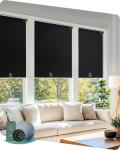 Motorized Blackout Window Blinds with Remote Control