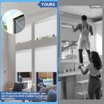 Motorized Blackout Blinds with Remote - White 34x72