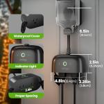Smart Outdoor Plug with Dual Sockets and Wi-Fi