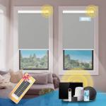 Smart Motorized Blinds with Remote Control, Gray