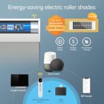 Smart Motorized Blinds with Remote Control, Gray