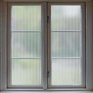 VELIMAX Frosted Reeded Glass Window Film, 17.7x78.7 inches