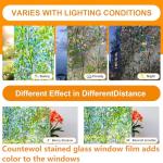 Rainbow Leaf Window Privacy Film - 17.5 x 78.7 in