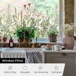 Colorful Floral Window Privacy Film Stickers
