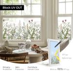 Colorful Floral Window Privacy Film Stickers