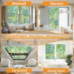 Rainbow Leaf Window Privacy Film - 17.5 x 78.7 in