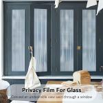 VELIMAX Frosted Reeded Glass Window Film, 17.7x78.7 inches