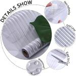 VELIMAX Frosted Reeded Glass Window Film, 17.7x78.7 inches