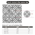 Boho Stained Glass Window Privacy Film 17.7" x 78.7