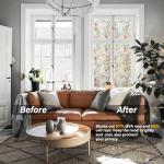 Ranzdn Stained Glass Window Privacy Film 17.5"x78.7