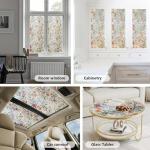 Ranzdn Stained Glass Window Privacy Film 17.5"x78.7