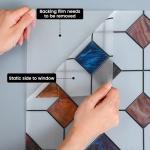 Geometric Frosted Stained Glass Window Film